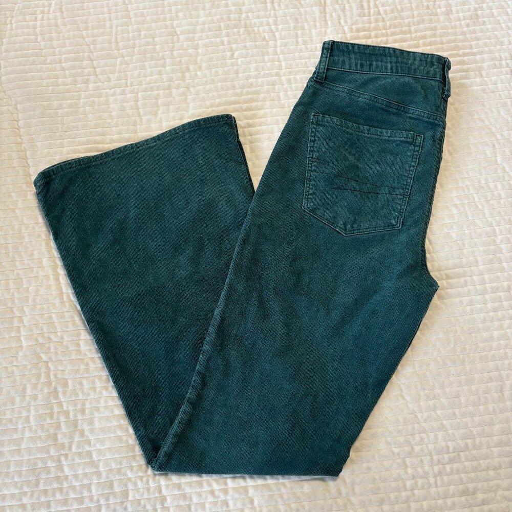 American Eagle Super High Rise Flare Stretch Corduroy Pants